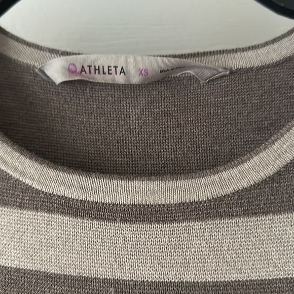 Athleta Boreal Sweat Dress in Beige/Brown Sz XS - Picture 5 of 7